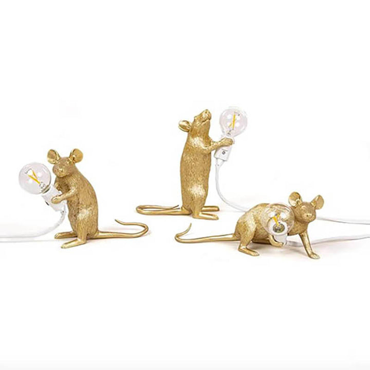 MUSLAMPE Art Deco mouse table lamp with unique decorative design, premium finish, and warm LED lighting for stylish home decor.