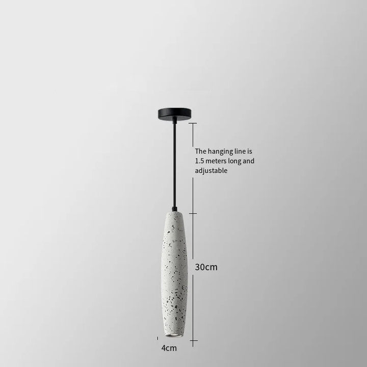 BETON industrial cement pendant light cone design 30cm tall with adjustable cable