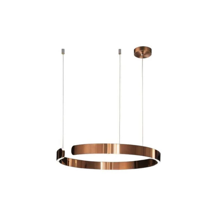 Single rose gold circular LED chandelier – modern Nordic LED ceiling fixture