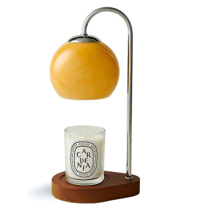 Candle holder with a candle on a white background