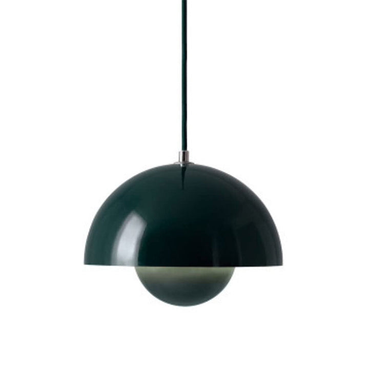 Black pendant lamp on a white background