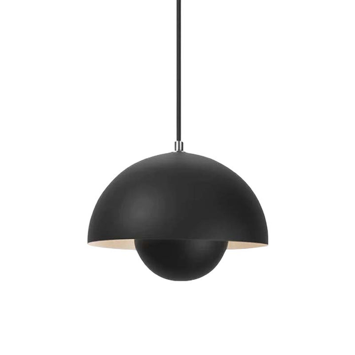 Black pendant lamp on a white background