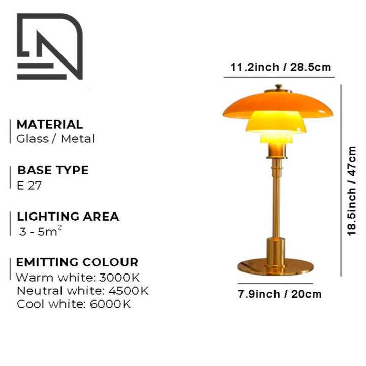 GLODE minimalist glass table lamp with Scandinavian design, warm LED lighting, and sleek nightstand style for modern home decor.