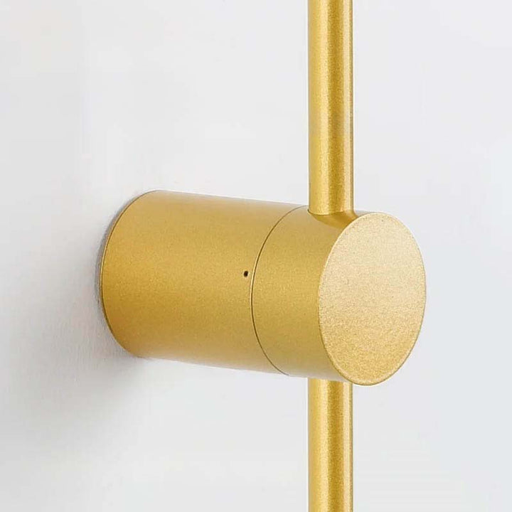 Gold LINJE Nordic LED Wall Light with adjustable rotating design, crafted from premium aluminium with a baked paint finish. Sleek, modern wall lamp for accent or ambient lighting in bedrooms, hallways, and living spaces. Example