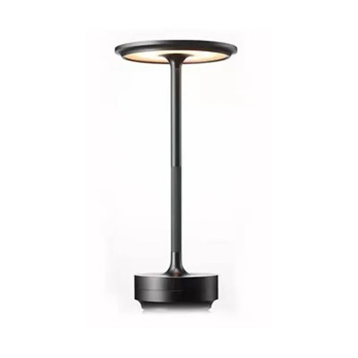 Black cordless LED lamp, LANTERNE with adjustable brightness and modern minimalist design