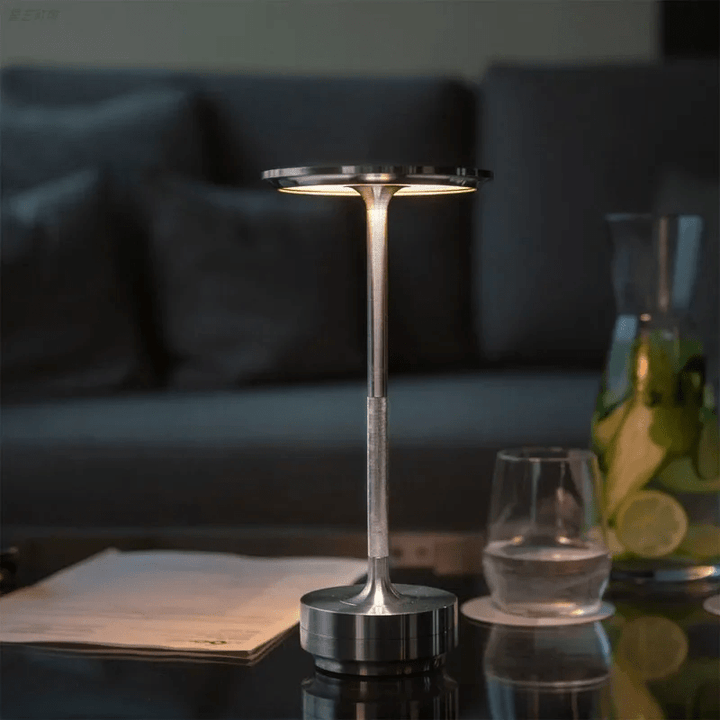 LANTERNE Scandinavian LED cordless table lamp with touch dimming, sleek modern design, and warm ambient lighting for versatile home decor.