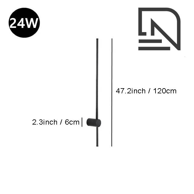 Black LINJE Nordic LED Wall Light with adjustable rotating design, crafted from premium aluminium, providing sleek, modern accent lighting for bedrooms, hallways, and living spaces. Variant