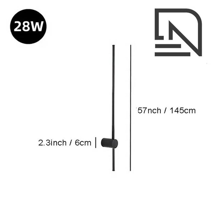Black LINJE Nordic LED Wall Light with adjustable rotating design, crafted from premium aluminium, providing sleek, modern accent lighting for bedrooms, hallways, and living spaces. Variant