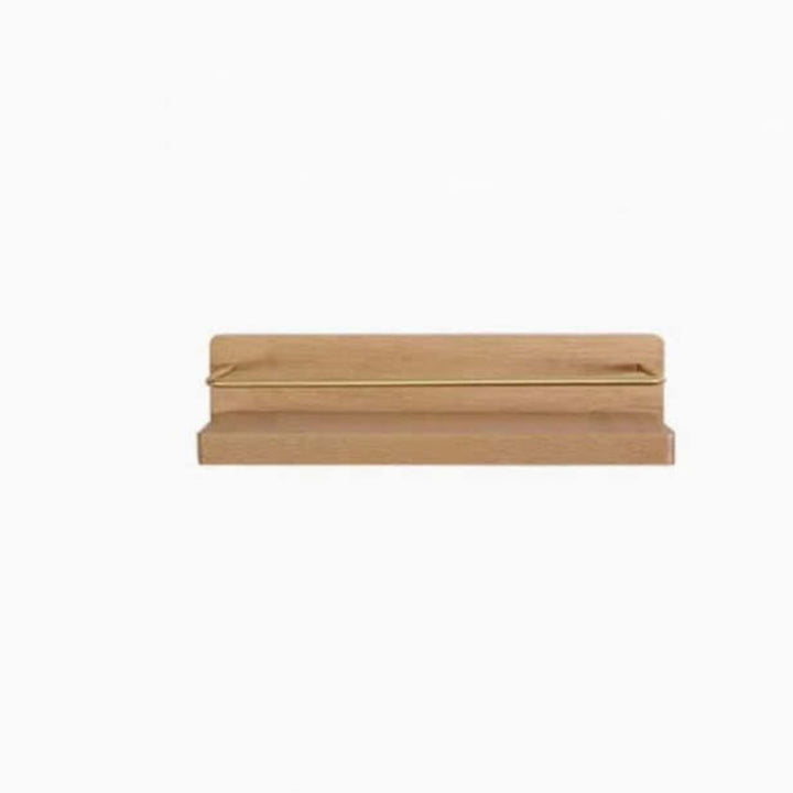 Compact bamboo floating shelf with smooth finish, designed for organized and sustainable wall storage