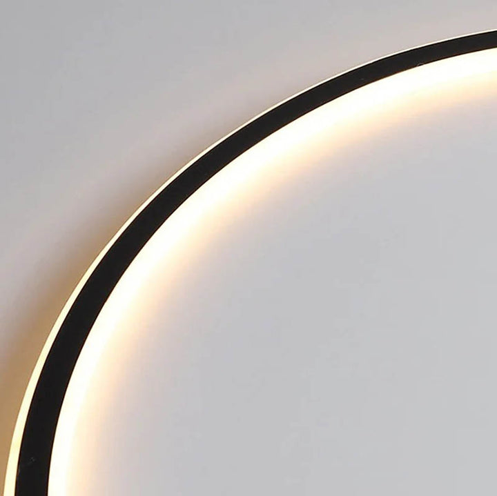 Close-up of RUND Nordic LED ceiling light's elegant finish, highlighting its elegant, modern aesthetic