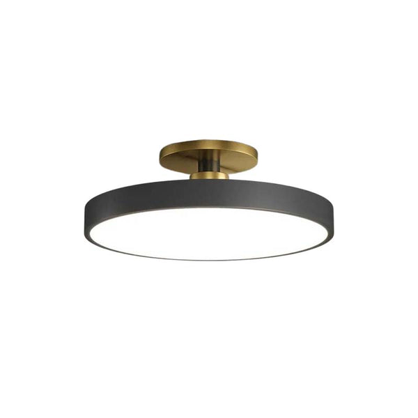 Ceiling light fixture with black and gold design on a white background
