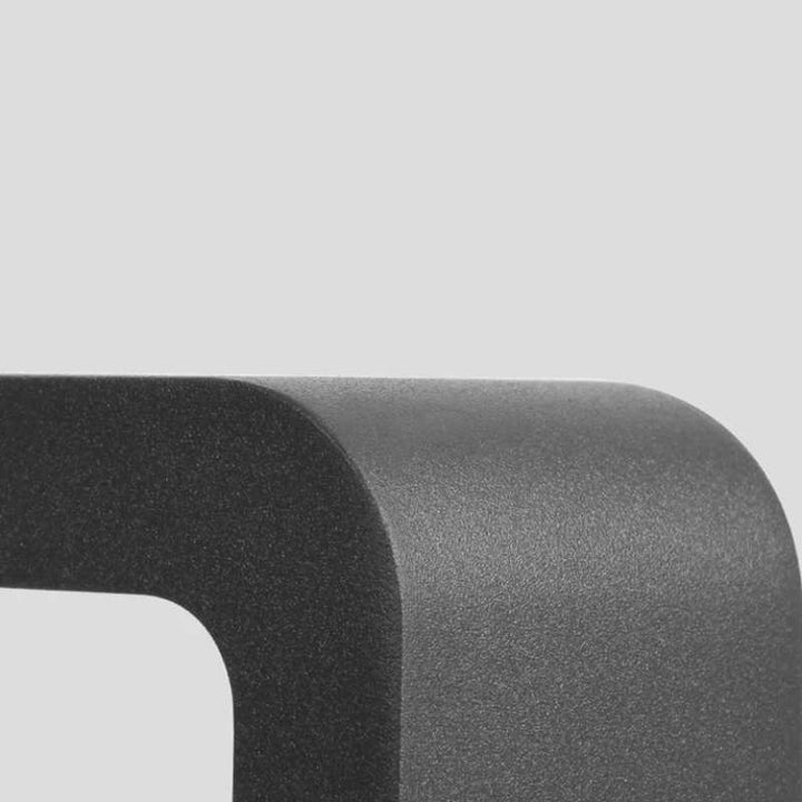 Close-up of a Black LED Modern outdoor LED ground lamp on white background