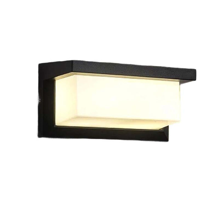Modern Wall Light – black plastic,  IP66 waterproof outdoor LED security light