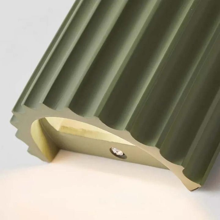 Green metal profile on a white background