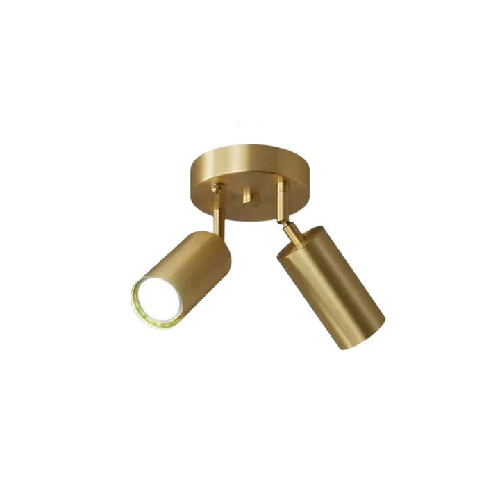 Gold ceiling light fixture on a white background