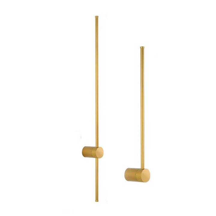 Gold LINJE Nordic LED Wall Light with adjustable rotating design, crafted from premium aluminium with a baked paint finish. Sleek, modern wall lamp for accent or ambient lighting in bedrooms, hallways, and living spaces