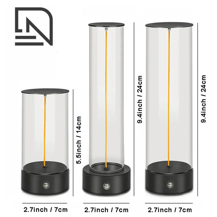 Nordic magnetic LED lamp with adjustable design, USB rechargeable light in modern Danish style, ideal for desks, bedrooms, and reading nooks.