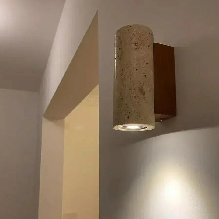 Cylindrical Nordic Wall Lamp on a neutral wall