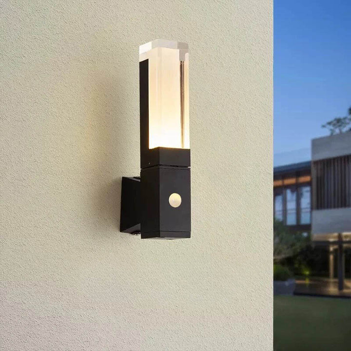 Modern Outdoor PIR Sensor Wall Light – Waterproof Aluminum Lamp for Balcony & Entrance on the outdoor wall