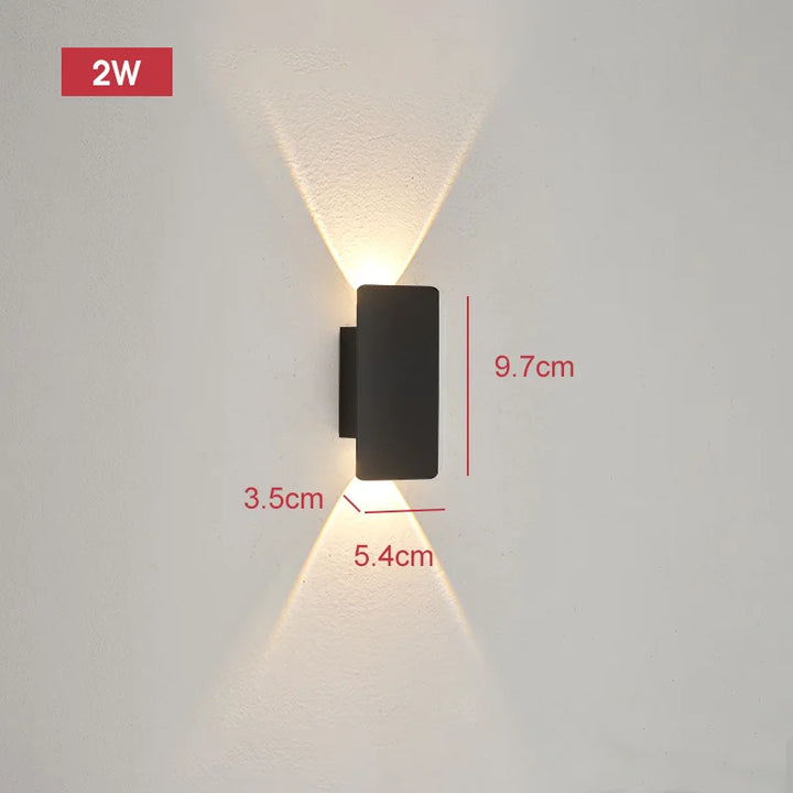 Variant image for Modern 18W Waterproof LED Outdoor Wall Lamp - Sleek Aluminum Wall Sconce Lighting for Indoor and Outdoor Use-10