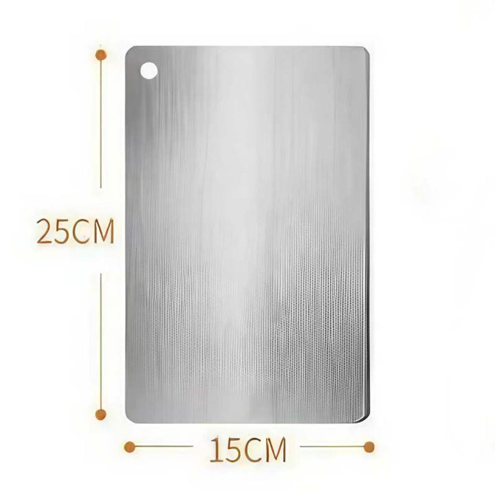 Premium stainless steel cutting board 25 × 15 cm – antibacterial, mildew-proof, durable kitchen board