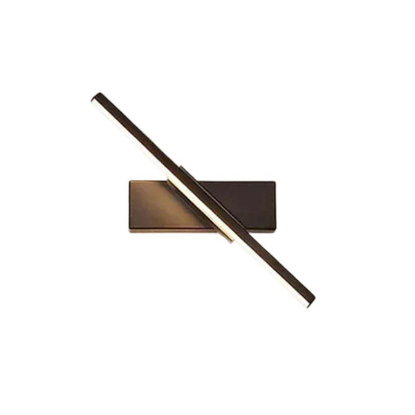 Modern rotatable led wall-mounted light fixture with a rectangular base on a white background