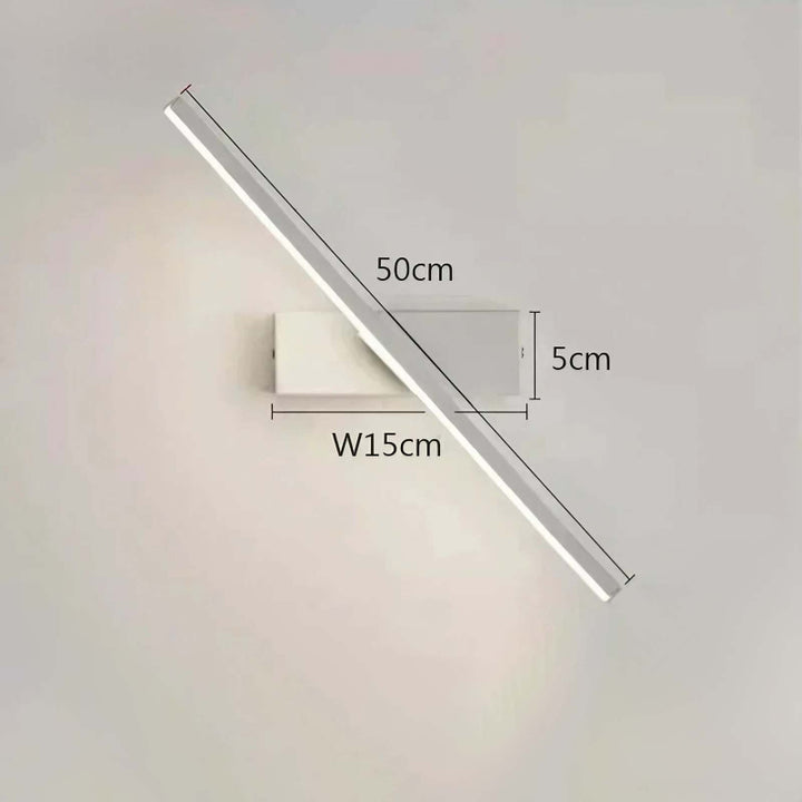 Rotatable LED Light-9Wall-mounted light fixture with dimensions labeled on a plain background