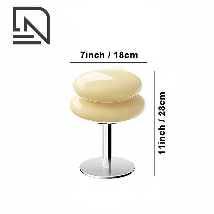 Italian-inspired Murano-style glass table lamp with elegant design, USB power, and soft ambient lighting for bedrooms, desks, and living spaces.