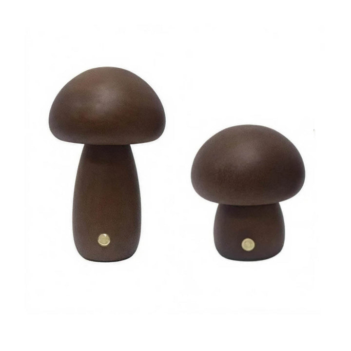 Pair of  wood night light in dark wood tone, ideal for uk nursery or hallway.