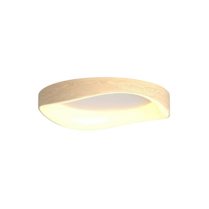 Nordic Ceiling light fixture with wooden finish on a white background