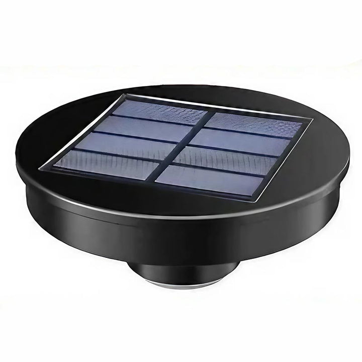 Solar panel for energy-efficient outdoor lantern charging via sunlight.